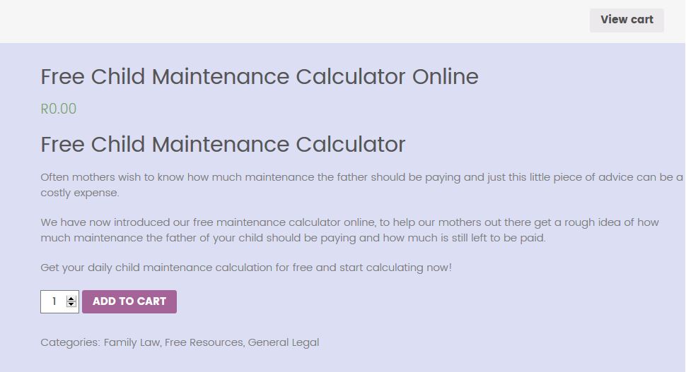 The landing page to start the download process for your Maintenance Calculator.