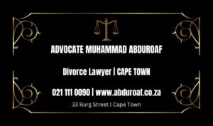 Best Divorce Lawyer Claremont Advocate Muhammad Abduroaf Parow